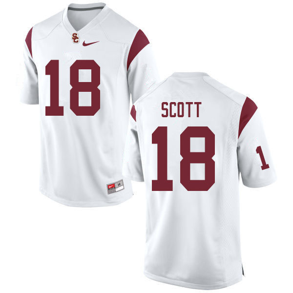 Men #18 Raymond Scott USC Trojans College Football Jerseys Sale-White - Click Image to Close